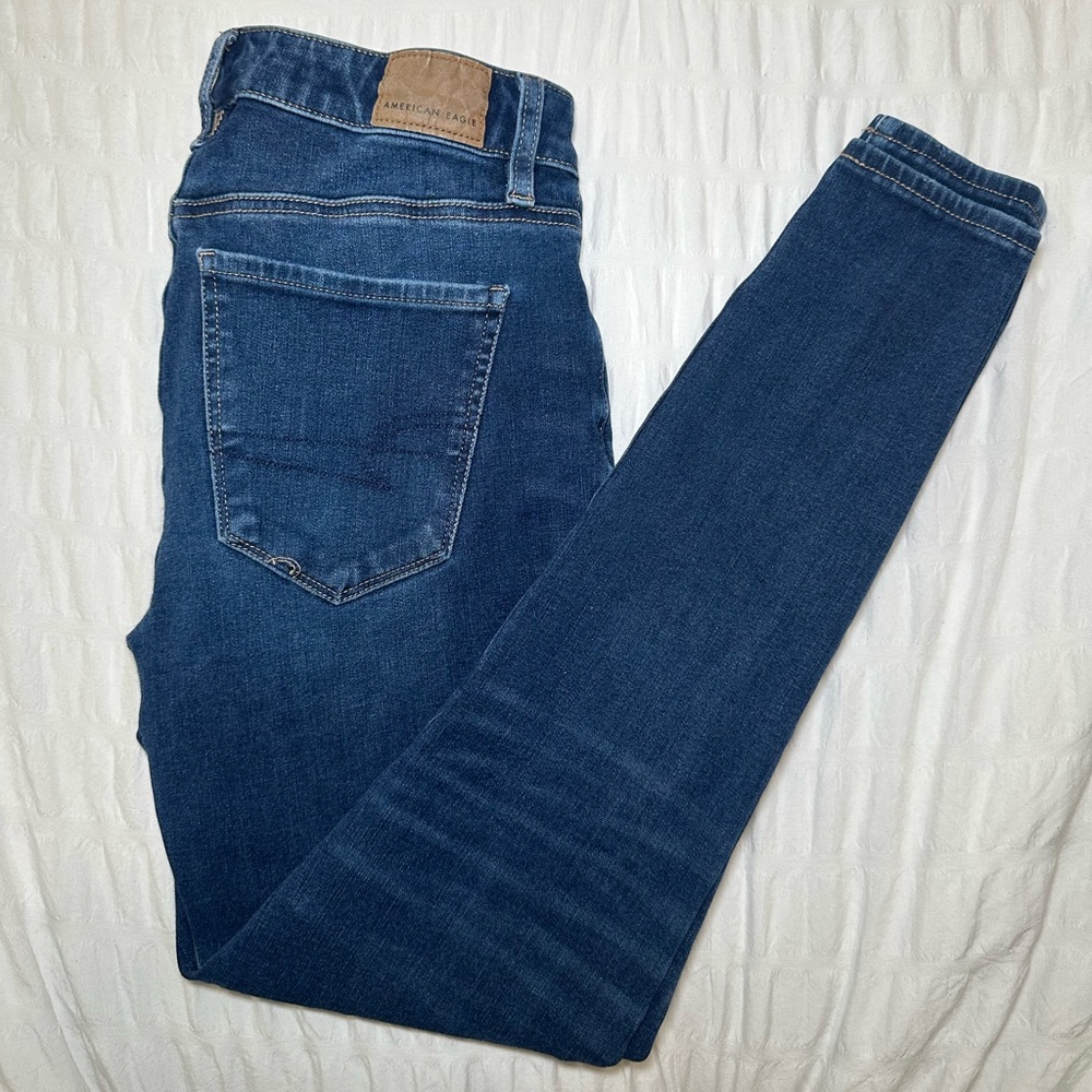 American Eagle Outfitters Women's Skinny Jeans - Dark Blue